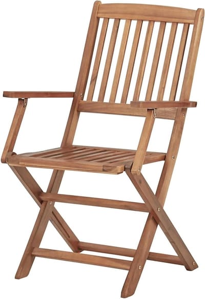 Opvouwbare tuinstoelen - Houten eetstoelen - Genieten van buiten - Oliebehandeld acaciahout - 6 stuks - Bruin