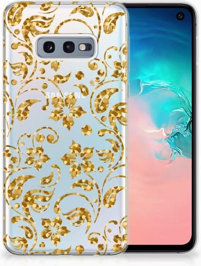 Samsung Galaxy S10e TPU Case Gouden Bloemen