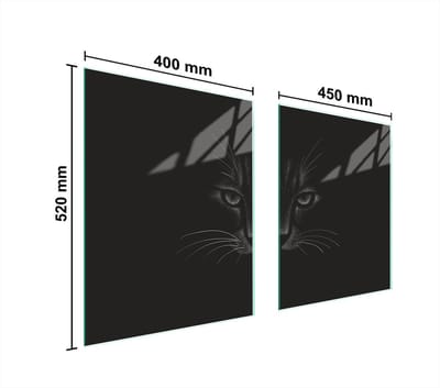 TMK ArtDeko - Veilige Glazen Beschermplaat - 85x52 cm - Katontwerp