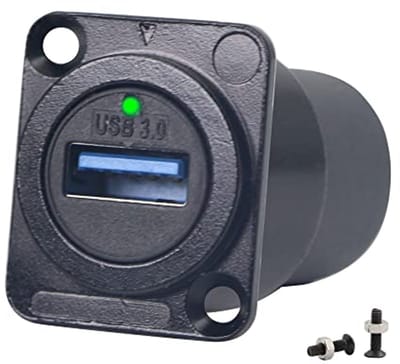 USB 3.0 Paneelmontage Verbinder met LED Indicatie - D-type en XLR