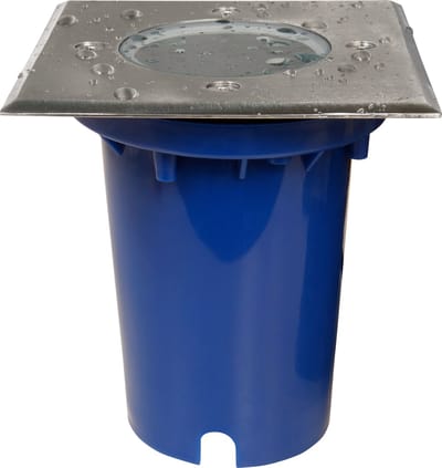 Inbouw grondspot ''BL-12Q'' - Tuinverlichting/Buitenverlichting met GU10 aansluiting - 120x120x125mm met 2 ingangen