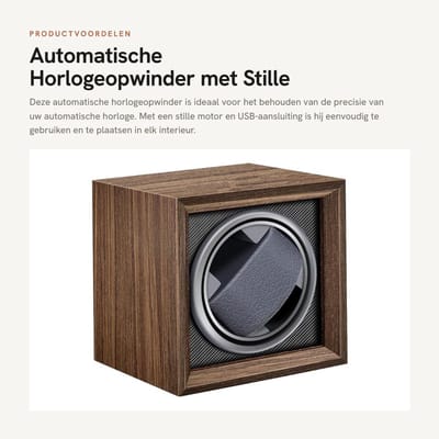 Dailygoods - Automatische Horlogeopwinder met Stille Motor en USB-aansluiting