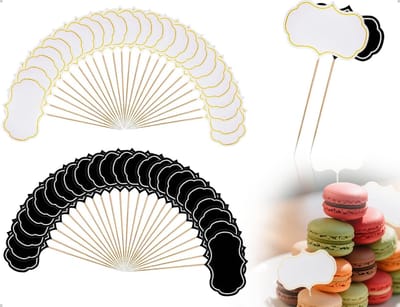 Dailygoods- Buffetborden 48 Stuks - Voedseletiketten - Tandenstokers - Vlaggen - Feest - Eenvoudig Design