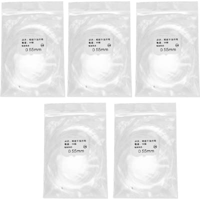 5 Pièces Lunettes Demi-Monture Insertion de Verres Intercalaire Accessoire de Réparation de Lunettes 0.55mm white