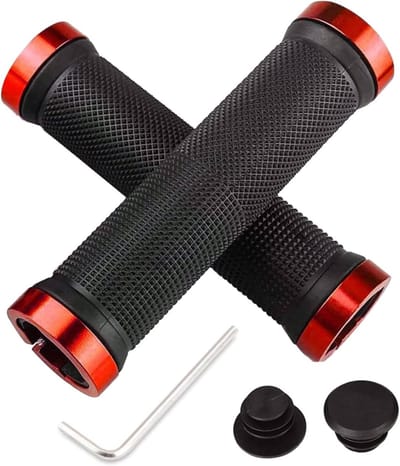 Ergonomische Fietshandgrepen met Antislip Rubber en Aluminium Eindkappen voor MTB en BMX