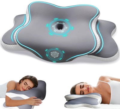 Hoofdkussen Memory Foam voor Nekklachten – Nekkussen Orthopedisch - Orthopedisch & Ergonomisch kussen - Geschikt voor rug-, zij- en buikslapers - Traagschuim - Grijs - 65x40 cm
