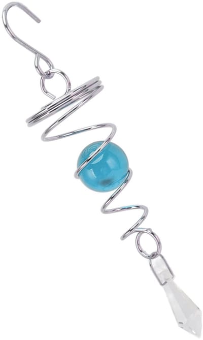 Dailygoods- Windspinner Roterende Spiraal - Windgong - Tuindecoratie voor Buiten - Roestvrij Staal - K9-Kristal - 102 g Gewicht