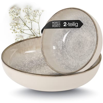 Moritz & Moritz BLOSSOM 2-delige Serveerschaal Set - 2 grote Saladschaalen Porselein