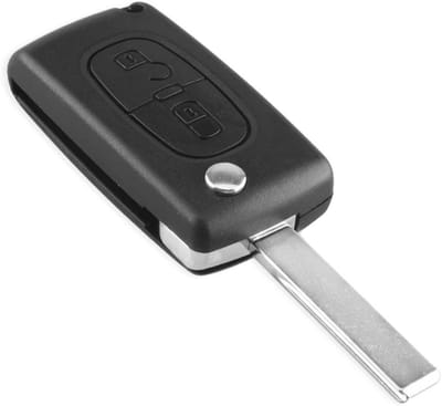 3 Knoppen Flip Sleutel Voor Peugeot 107 207 307 407 607 208 308 408 CE0536 Vervanging met Batterijhouder en Sleutelhanger