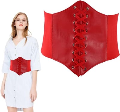 Elastische Waspie Corset Tailleband voor Dames en Meisjes - Brede Band voor Halloween en Feestjes - Roze, Maat 60-80