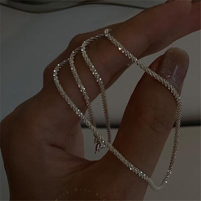 Eenvoudige zilveren kleur choker ketting casual ketting voor dames collier femme black