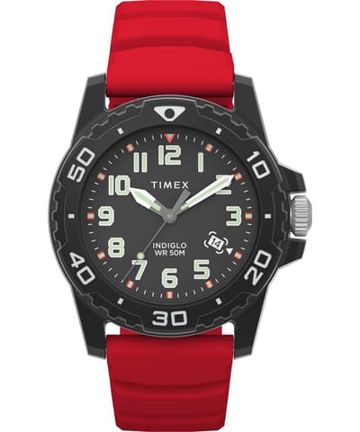 Timex Main Street Main Street TW5M61000 Horloge - Siliconen - Rood - Ø 42 mm