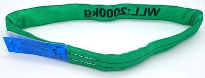 Hefbanden Set - Rond Sjouwen - Zwaar Werk - ENorm1492-2 Gecertificeerd - 2000 kg 4 m - Groen