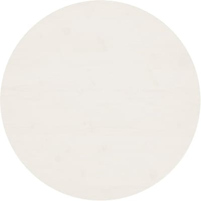 Tafelblad Massief Hout - Rond Werkblad - Keuken en Eettafel - Duurzaam Grenenhout - Ø 80 x 2.5 cm - Wit