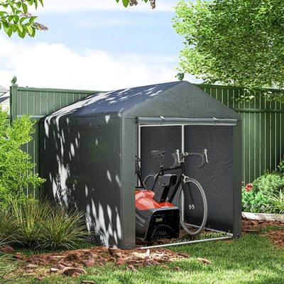 Sweiko Gereedschapsschuur - Tuinhuis - Opbergtent - Stalen frame - Donkergrijs