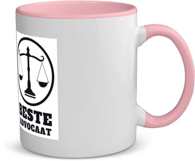Akyol - beste advocaat koffiemok - theemok - roze - Beste advocaat - collega - cadeau - 350 ML inhoud