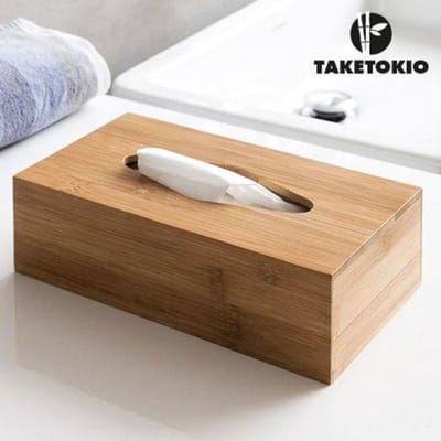 Relaxwonen - Tissuebox - bamboe - tissuehouder - zakdoekjeshouder - tissuedoos - 27,5 cm