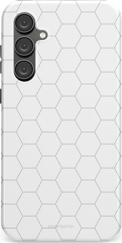 Casetastic Hoesje Geschikt voor Samsung S23 FE - Stijlvolle Beschermende Duo-layer Case - Zilverraat