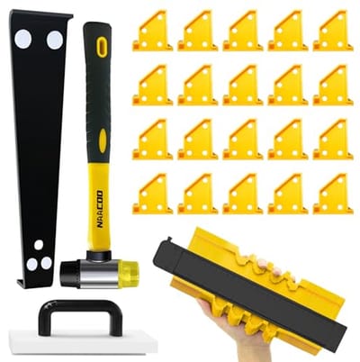 Installatieset voor PVC-vloeren met professioneel gereedschap en handige accessoires