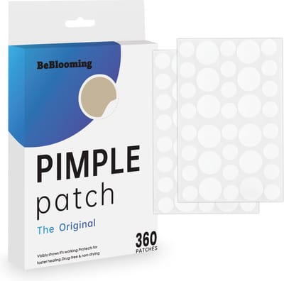 BeBlooming Pimple Patch- 360 Stuks - Acne Patch - Pimple Patches - Puisten Verwijderaar - Mee Eters Verwijderen