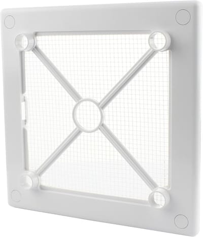 Ventilatie rooster - Muurrooster Insectenwering - Luchtcirculatie Binnen - Verwisselbare Fronten - Ø 125 mm - Zilver Duo