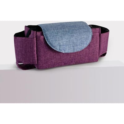 Multifunctionele kinderwagen ophangtas opbergtas fles waterbeker tas wijnrode kleur