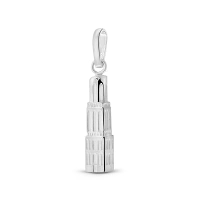 Juwelier Emo - Zilveren Domtoren hanger 925 - lengte 33 mm breedte 6.5 mm