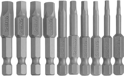Allecto - Pentagon Schroevendraaier Bits - Magnetisch - 10 Stuks - 50mm Lengte - Vijfhoek - Geschikt voor Elektrisch Gereedschap