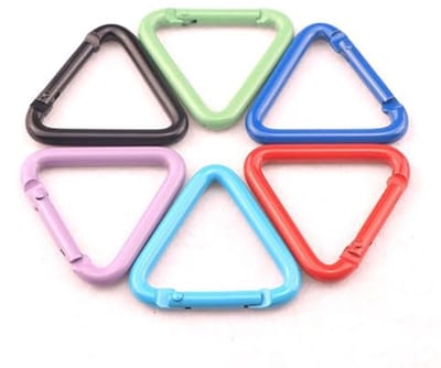 12PCS Sleutelhanger Clips in Hart, Ster en Driehoek Vorm - Duurzame Aluminium Carabiner met Snelle Ontgrendeling voor Thuis, Kamperen en Reizen