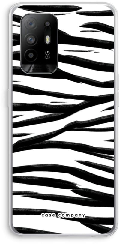 Case Company® - Hoesje geschikt voor Oppo A94 5G hoesje - Zebra pattern - Soft Cover Telefoonhoesje - Bescherming aan alle Kanten en Schermrand