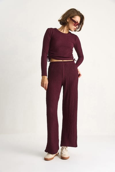 Aansluitende Twee-delige Set met Flared Broek