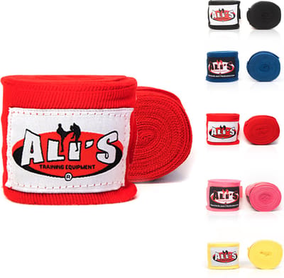 Ali's Fightgear - 1 paar - Rood - 460 cm lang -Bandage boksen - Kickboks bandage - Bandage kickboksen - Bandage - Boxing wraps - Boxing bandage