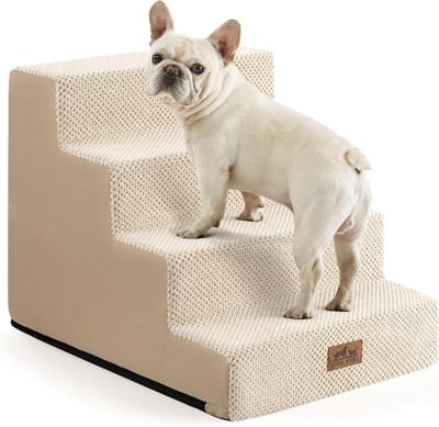 Hondenlooptrap 4 Treden - Comfortabele Brede Huisdierentrap voor Kleine Honden