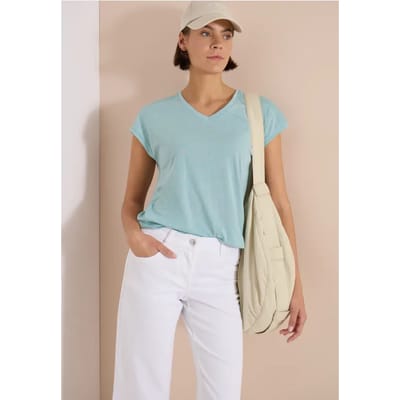 Shirt met ton-sur-ton burn-outpatroon