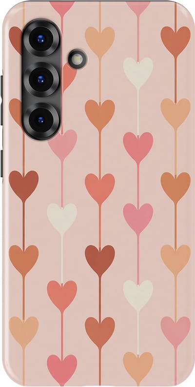Tough Hoesje met Hartjes Samsung Galaxy S25 FE | Little Love Tough Case Geschikt voor Mag | Hartjes Print Backcover Samsung Galaxy S25 FE Falling Hearts