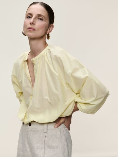 Kenta cotton blouse | Yellow - Yellow / XS/S