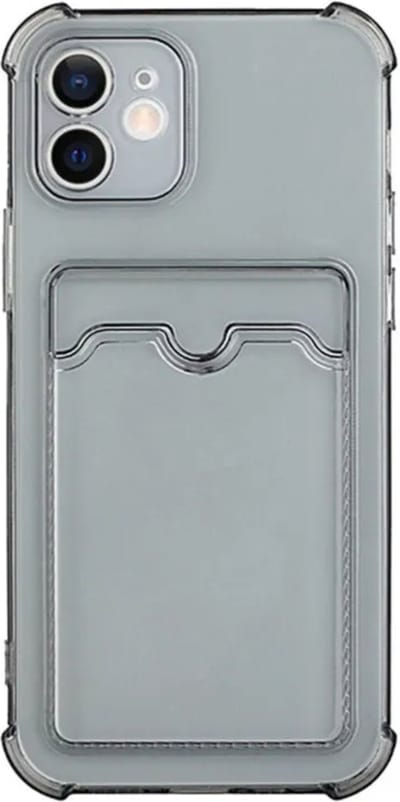 Zwart Telefoonhoesje iPhone 13 Pro Max met pashouder- vergeelt niet - extra bescherming