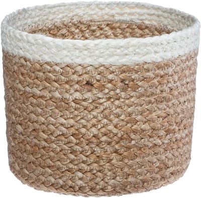 Atmosphera Opbergmanden - Jute - Wit - Set van 3