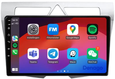 CarPlay autoradio geschikt voor Kia Picanto (2008 t/m 2010) | 9 inch | Android 13 | Draadloos Apple CarPlay & Android Auto | 2GB + 32GB | QuadCore processor | Denago DNG-A88 | 2025 model | 2008 2009 2010 | Bluetooth & Wifi | Zilver frame