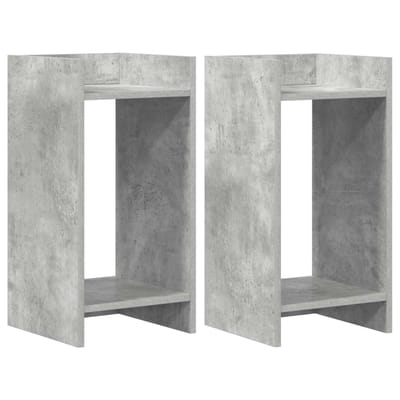 vidaXL - Plantenstand - 2 - st - Betongrijs - 30 - x - 30 - x - 60 - cm - Bewerkt - hout