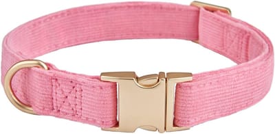 Ultrazachte Katoenen Halsband voor Kleine Honden - Gevoelige Huid - Roze