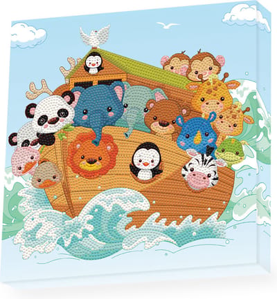 Diamond Dotz - Diamond painting set - 28x28cm - Dieren - Ark van Noach