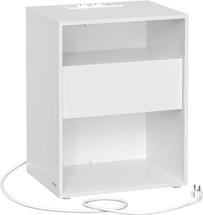MAZAZU - Nachtkastje - Lade - Wit - 45x35x58.3