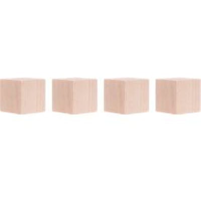 Magnetoplan Design Magnet Wood Cube, vierkant, hechtkracht 4 kg, B 20 x D 20 x H 20 mm, FSC®-berkenhout, 4 stuks