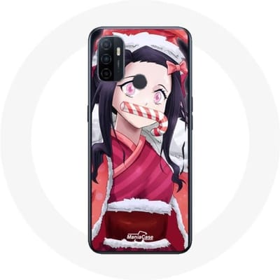 Coque pour Oppo A53 Anime Demon Slayer Kamado Nezuko Le jour de Noël 2023