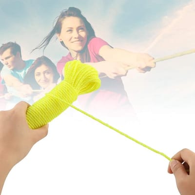 Nylon Touw - Waslijn Buitengebruik - Kamperen Tuinieren - Duurzaam Sterk Materiaal - 20 Meter Lang - Fluorescerend