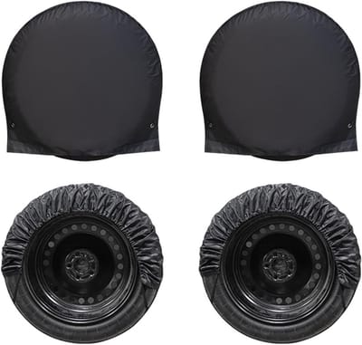 Reserve Wiel Band Cover - Bandenhoes Opslagtas - Seizoensgebonden Bandenwissel - Waterdicht Stofdicht Materiaal - 80cm Diameter - Zwart