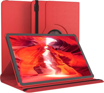Hoes Geschikt voor Samsung Galaxy S11– 360° draaibaar tablethoes Rood - Tablet Hoes Draaibaar Cover Case