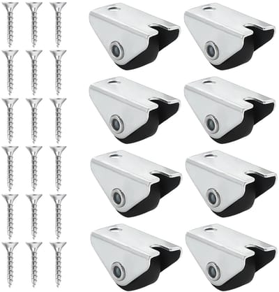 Dailygoods- Wielen set van 8 - 15 mm meubelwielen - transportwielen - hoge laadcapaciteit 25 kg - antislip - eenvoudig te installeren - Meubelschuif