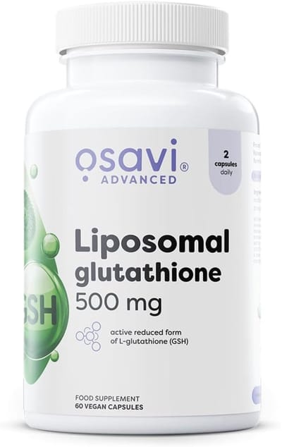Osavi Liposomale Glutathion 500mg 60 Capsules - Hoogopneembaar Gereduceerd Glutathion met Liposovit® Technologie - Veganistisch